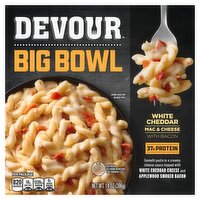 Devour Big Bowl White Cheddar Mac & Cheese with Bacon, 14 oz