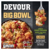 Devour Big Bowl Spicy Fried Chicken with Sweet and Spicy Glaze, 14 oz