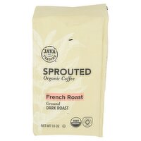 Java Trading French Roast Ground Dark Roast Sprouted Organic Coffee, 10 oz