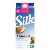 Silk Unsweet Almondmilk, 64 fl oz, 64 Fluid ounce