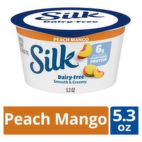 Silk Dairy-Free Smooth & Creamy Peach Mango Soymilk Yogurt Alternative, 5.3 oz, 5.3 Ounce