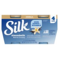 Silk Rich & Creamy Vanilla Almondmilk Yogurt Alternative, 5.3 oz, 4 count, 21.2 Ounce