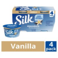 Silk Rich & Creamy Vanilla Almondmilk Yogurt Alternative, 5.3 oz, 4 count