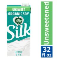 Silk Unsweet Organic Soymilk, 32 fl oz