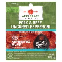 Applegate Naturals Pork & Beef Uncured Pepperoni, 4 oz