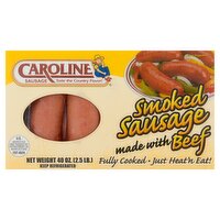 Caroline Smoked Sausage, 40 oz