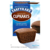 Tastykake Chocolate Cupcakes with Chocolate Icing Family Pack, 2.1 oz, 6 count, 12.75 Ounce