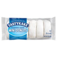 Tastykake Powdered Sugar Mini Donuts, 6 count, 3 oz