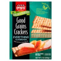 Paskesz Golden Harvest Everything Flatbreads Good Grains Crackers, 8 Packs, 7 oz