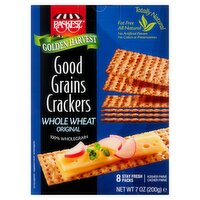 Paskesz Golden Harvest Whole Wheat Original Good Grains Crackers, 8 count, 7 oz