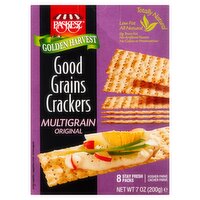 Paskesz Golden Harvest Multigrain Original Good Grains Crackers, 8 Packs, 7 oz