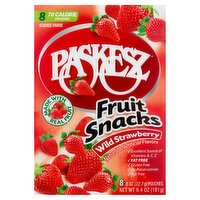 Paskesz Wild Strawberry Fruit Snacks, .8 oz, 8 count