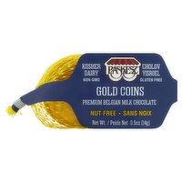 Paskesz Gold Coins Premium Belgian Milk Chocolate, 0.5 oz