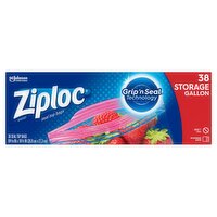 Ziploc Gallon Storage Seal Top Bags, 38 count