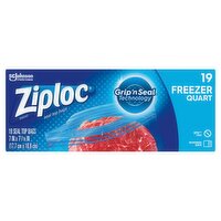 Ziploc Freezer Quart Seal Top Bags, 19 count