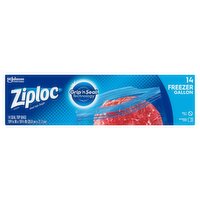 Ziploc Freezer Gallon Seal Top Bags, 14 count