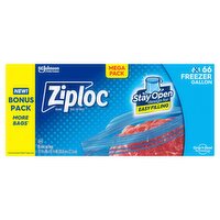 Ziploc Freezer Gallon Seal Top Bags Mega Pack, 66 count