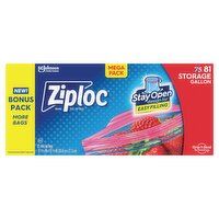 Ziploc Storage Gallon Seal Top Bags, 81 count