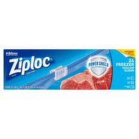 Ziploc Freezer Gallon Slider Bags, 24 count