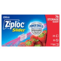 Ziploc Storage Quart Slider Bags, 76 count