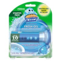 Scrubbing Bubbles Fresh Gel Rainshower Toilet Cleaning Stamp Starter Pack, 1.34 oz