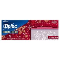 Ziploc Brand Storage Gallon Seal Top Bags Holiday Edition, 38 count