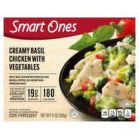 Smart Ones Creamy Basil Chicken, Broccoli, Red Peppers & Basil Parmesean Sauce Frozen Meal, 9 oz Box