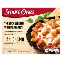 Smart Ones Three Cheese Ziti with Meatballs, 9.0 oz