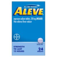 Aleve All Day Strong Naproxen Sodium Tablets, 220 mg, 24 count