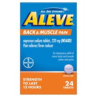 Aleve All Day Strong Back & Muscle Pain Tablets, 24 count, 24 Each