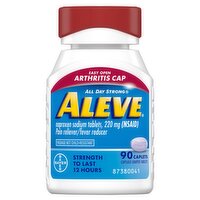 Aleve All Day Strong Naproxen Sodium Tablets, 220 mg, 90 count, 90 Each