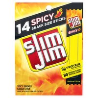 Slim Jim Spicy Smoked Snack Stick, 0.28 oz, 14 count