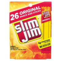 Slim Jim Original Smoked Snack Stick, 0.28 oz, 26 counts