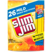 Slim Jim Mild Smoked Snack Stick, 0.28 oz, 26 count