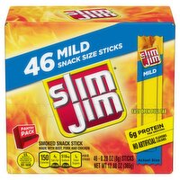 Slim Jim Mild Smoked Snack Stick Pantry Pack, 0.28 oz, 46 count