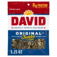 David Original Jumbo Salted & Roasted Sunflower Seeds, 5.25 oz