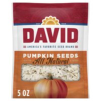 David All Natural Roasted & Salted Pumpkin Seeds, 5 oz