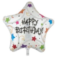 Happy Birthday Stars Mylar Balloon, 32 in