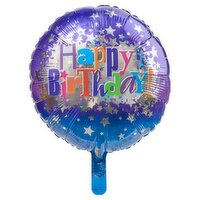 Happy Birthday! Standard Decorative Halographic Balloon, 18 in, 1 count, 1 Each