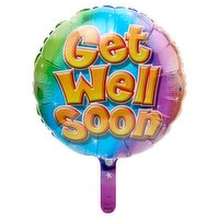 Get Well Soon Standard Round Decorative Balloon, 17 in, 1 count
