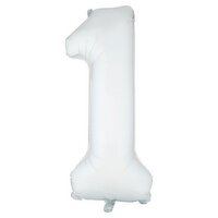 Silver Number 1 Mylar Balloon, 34 in