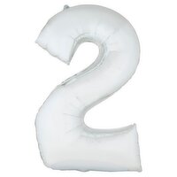 Silver Number 2 Mylar Balloon, 34 in