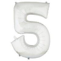 Silver Number 5 Mylar Balloon, 34 in