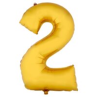 Gold Number 2 Mylar Balloon, 34 in