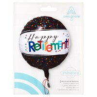 Anagram Happy Retirement! Standard Decorative Balloon, 1 Each