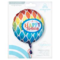 Anagram Holographic Happy Birthday Standard Decorative Balloon