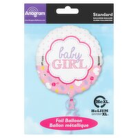 Anagram Baby Girl Standard Scallop Foil Balloon