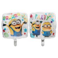 Minions Party Standard Square 2-Sided Foil Balloon, 17 in, 1 count