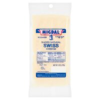 Migdal Kosher Sliced Natural Swiss Cheese, 6 oz