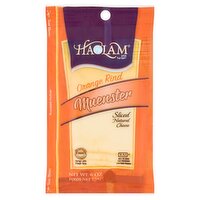 Haolam Orange Rind Muenster Sliced Natural Cheese, 6 oz